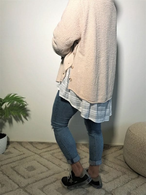 Stylish layering beige knit
